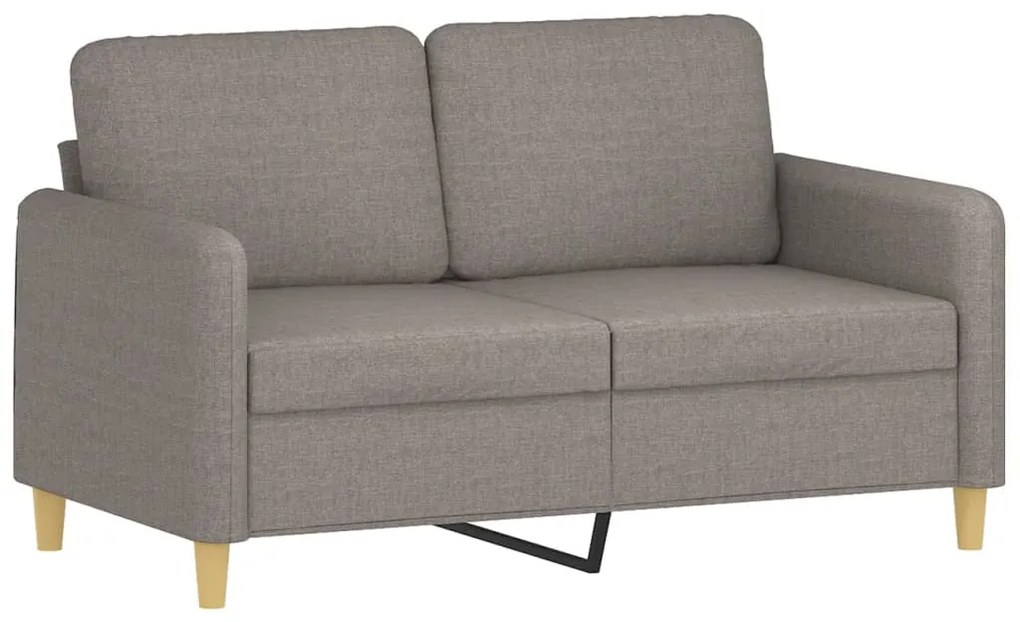 4 pcs conjunto de sofás com almofadões tecido cinza-acastanhado