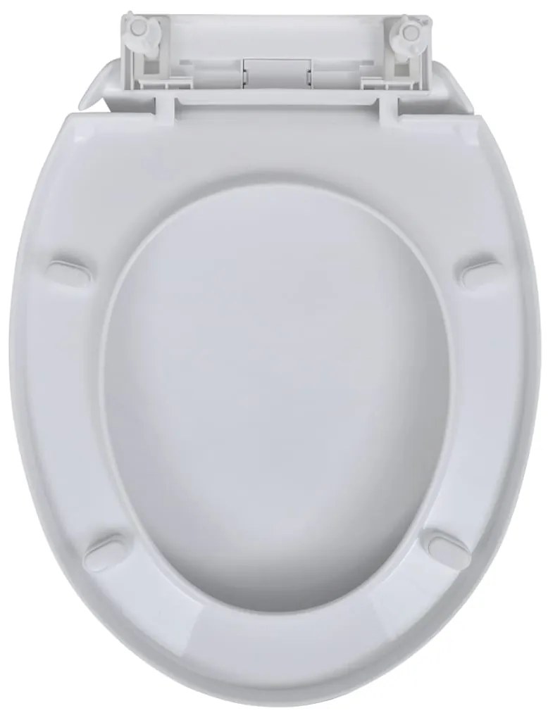 Tampos sanita com tampas de fecho suave 2 pcs plástico branco