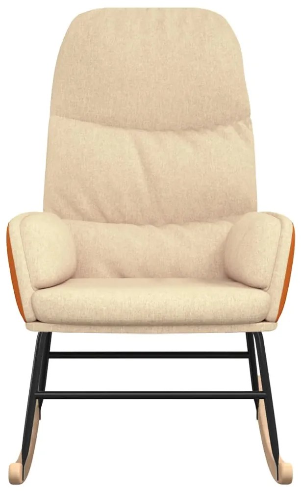 Cadeira de baloiço tecido branco nata