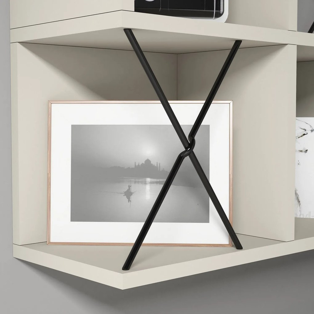 Prateleira Extra – Creme/Preto – 60x60x24 cm
