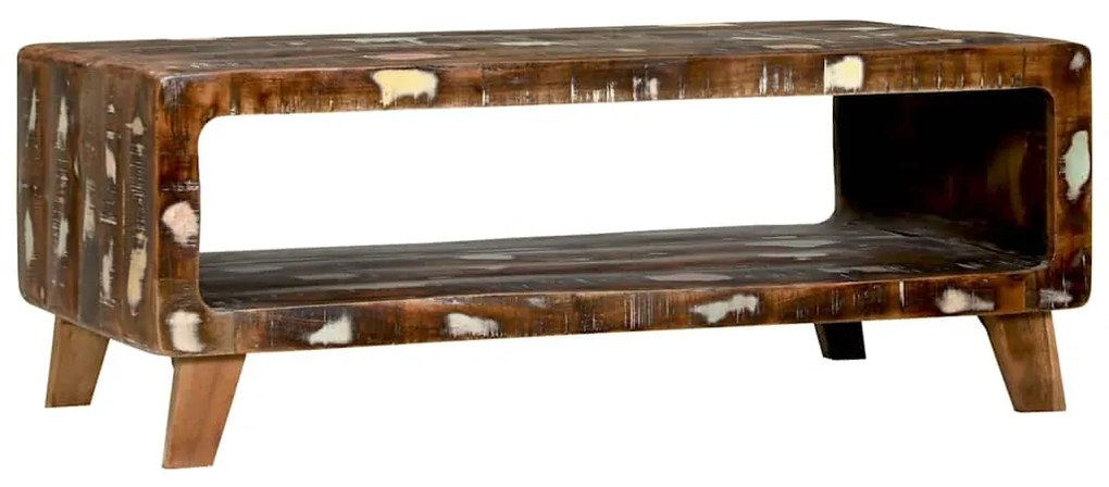 Mesa de Café 90x50x35 cm Madeira Recuperada Sólida