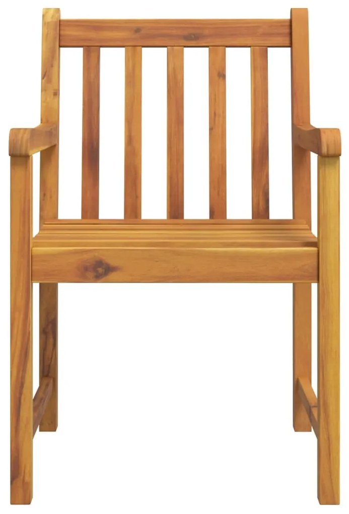 3 pcs conjunto de jantar para jardim madeira de acácia maciça