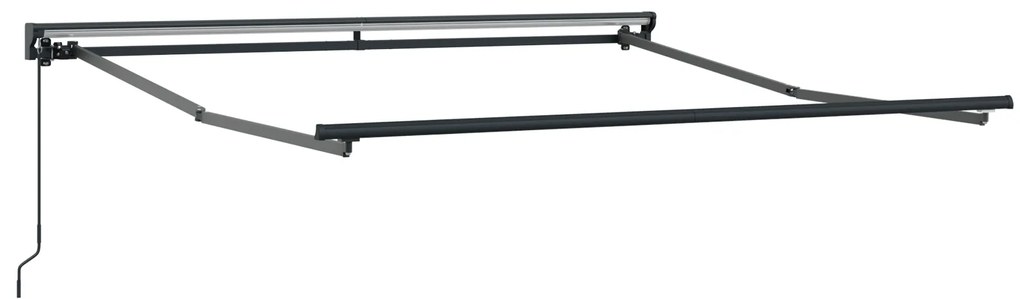 Marquise Retrátil Manual vidaXL Antracite 300x250 cm
