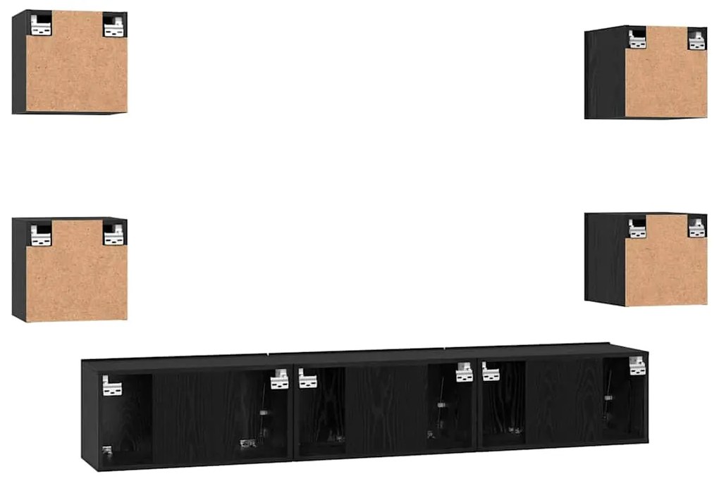 Conjunto de móvel de TV Outros com armazenamento com porta 7 pcs Carva