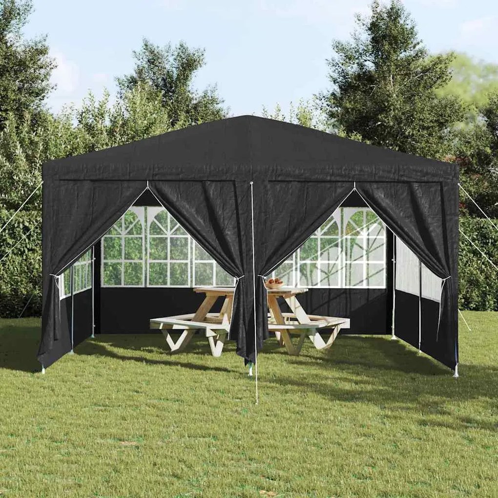 Tenda de Festa com 8 Laterais Antracite 4x4 m PE