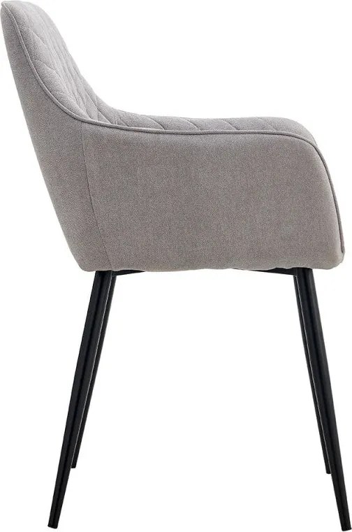 Conjunto de 2 Cadeiras Lince em Tecido Cinzento - Design Moderno