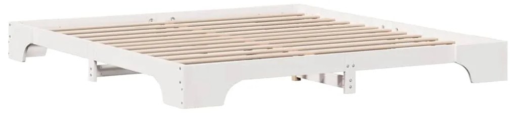 Cama Branca 180x200 cm em Madeira Sólida