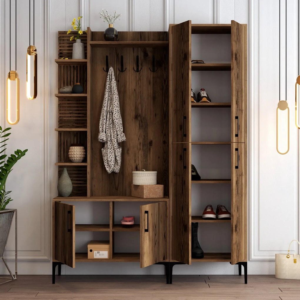 Hall Stand Viyana DA – Nogueira – 150x35x200 cm