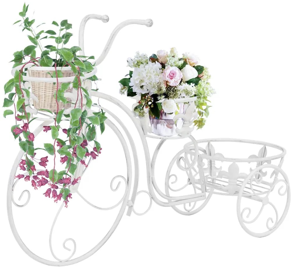 245931 vidaXL Suporte para plantas formato de bicicleta estilo vintage metal