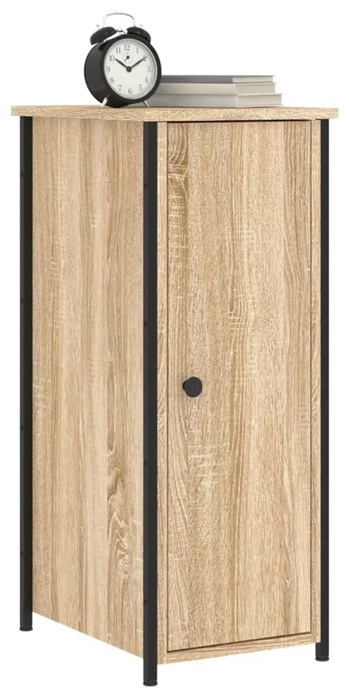 Mesa de cabeceira 32x42x80 cm derivados madeira carvalho sonoma