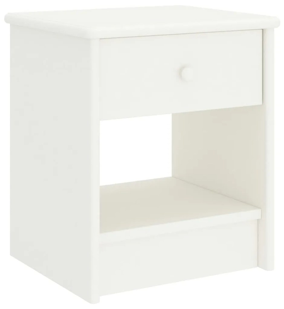 322222 vidaXL Mesa de cabeceira 35x30x40 cm madeira de pinho maciça branco
