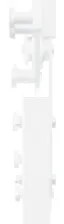 Conjunto de Porta Deslizante vidaXL com Ferragens Branca 83x211 cm Mad