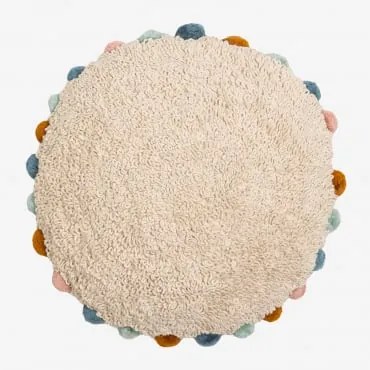 Almofada Redonda de Algodão (Ø44 cm) Vayana Multicor Classic - Sklum