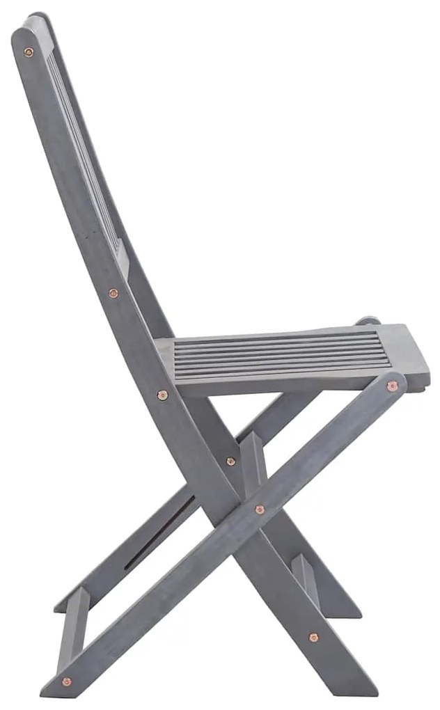 Cadeiras exterior dobráveis c/ almofadões 4 pcs acácia maciça