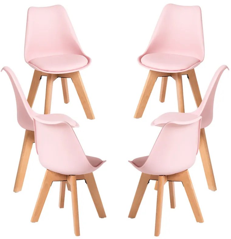 Pack 6 Cadeiras Synk Kid (Infantil) - Rosa