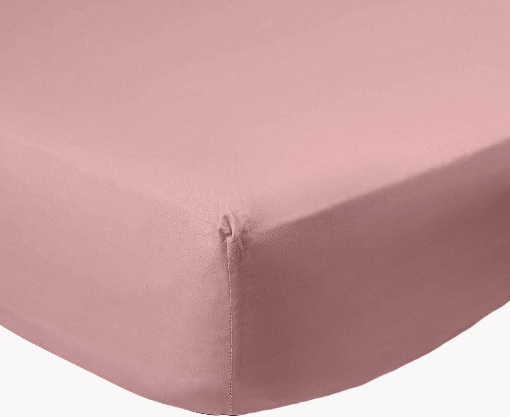 Lençol com elástico em percal de algodão para boxspring Mauve