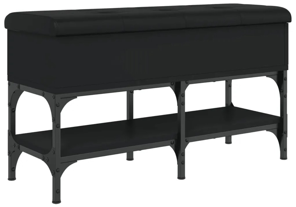 Banco sapateira 82x32x45 cm derivados de madeira preto