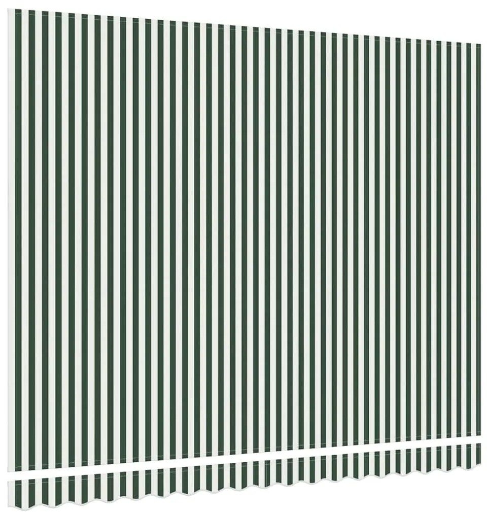 Tecido de Substituição de Toldo para Estrutura de 4x3 m Verde e Branco