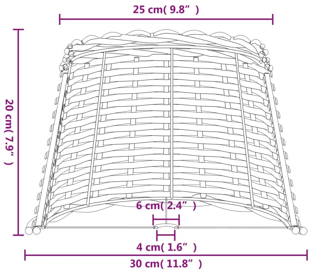 Abajur Ø30x20 cm vime branco