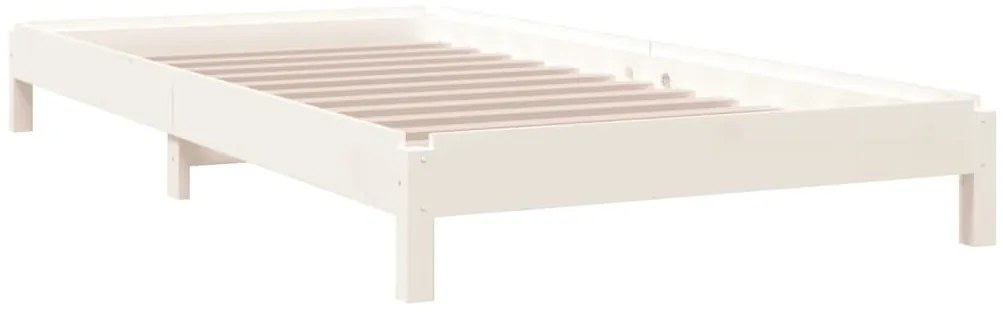 Cama empilhável 90x190 cm madeira de pinho maciça branco