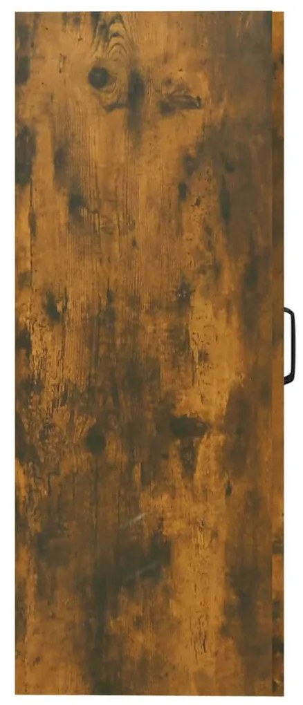 Armário de parede suspenso 69,5x34x90 cm carvalho fumado