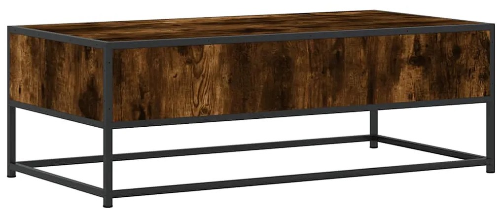 Mesa de centro 100x50x35cm deriv. madeira/metal carvalho fumado