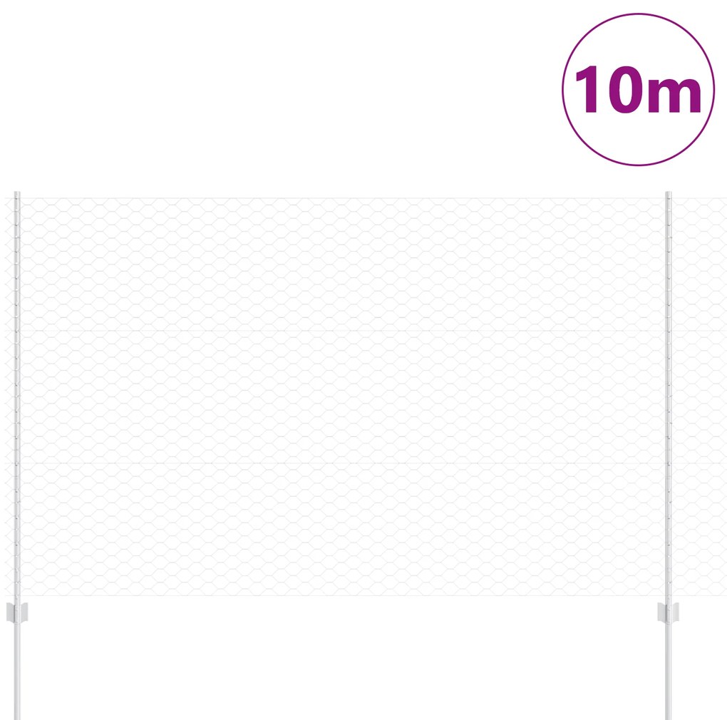 Postes de Cerca 10 pcs U-Channel 150 cm Aço Galvanizado