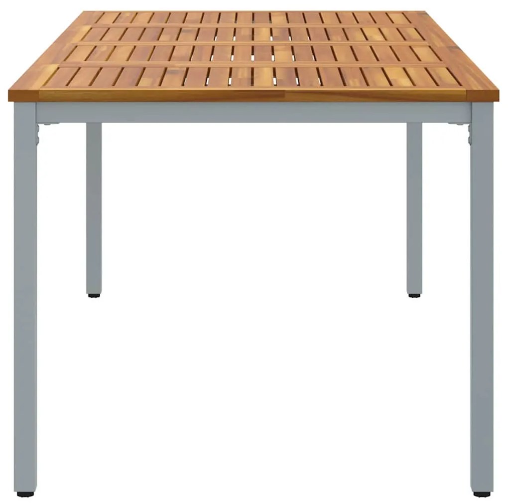 Mesa de Jardim 200x90x75 cm em Acácia Sólida e Metal