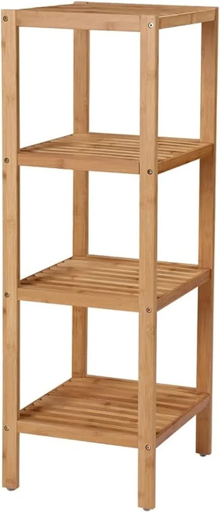 Prateleira multifuncional de bambu para casa | SONGMICS | 33 x 33 x 96 cm | BCB54Y.