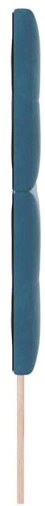 Cabeceira LED vidaXL Azul Escuro 100 cm Veludo
