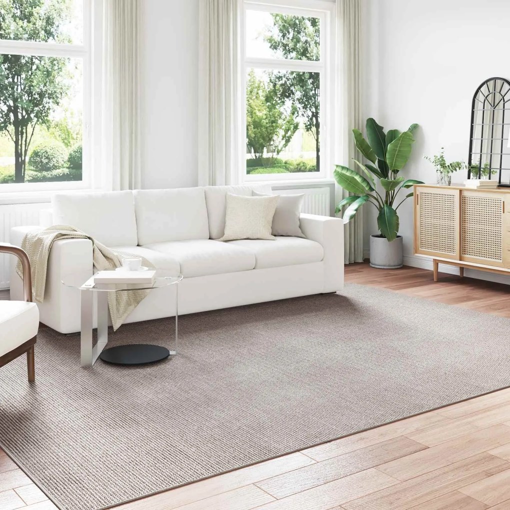 vidaXL Tapetes de área HUARTE Creme e Taupe 280 x 200 cm Poliéster