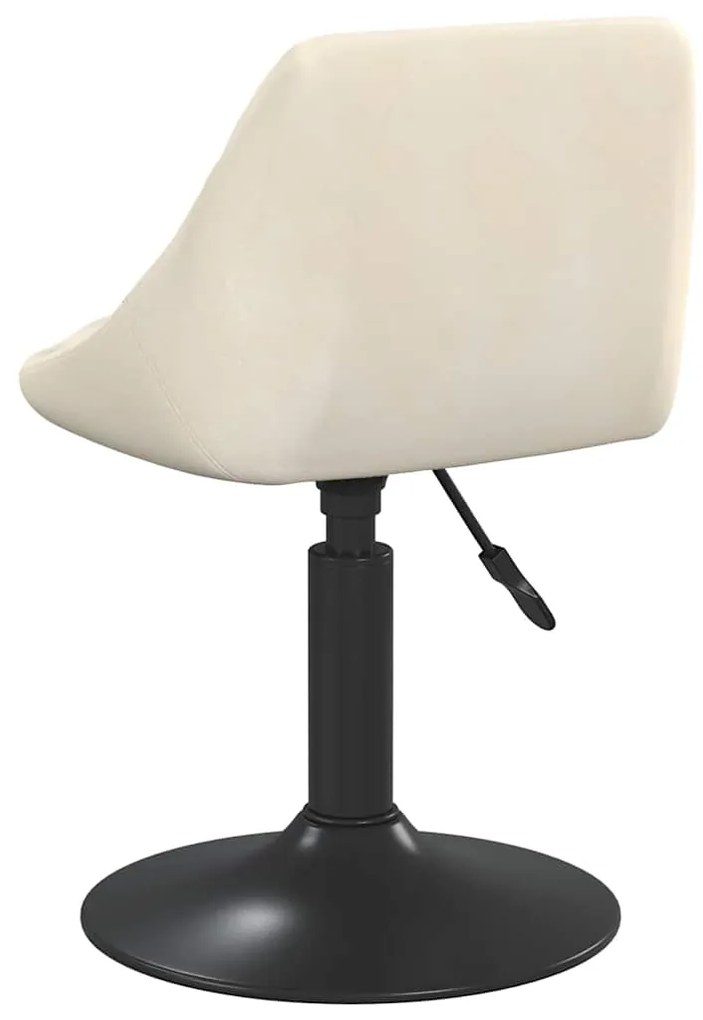 Cadeiras de jantar giratórias 2 pcs veludo cor creme