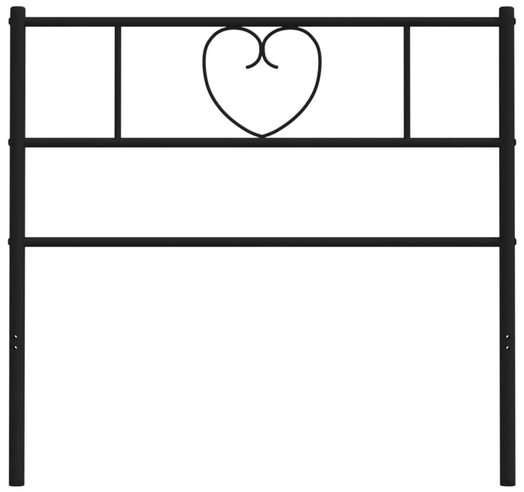 Cabeceira de cama 100 cm metal preto