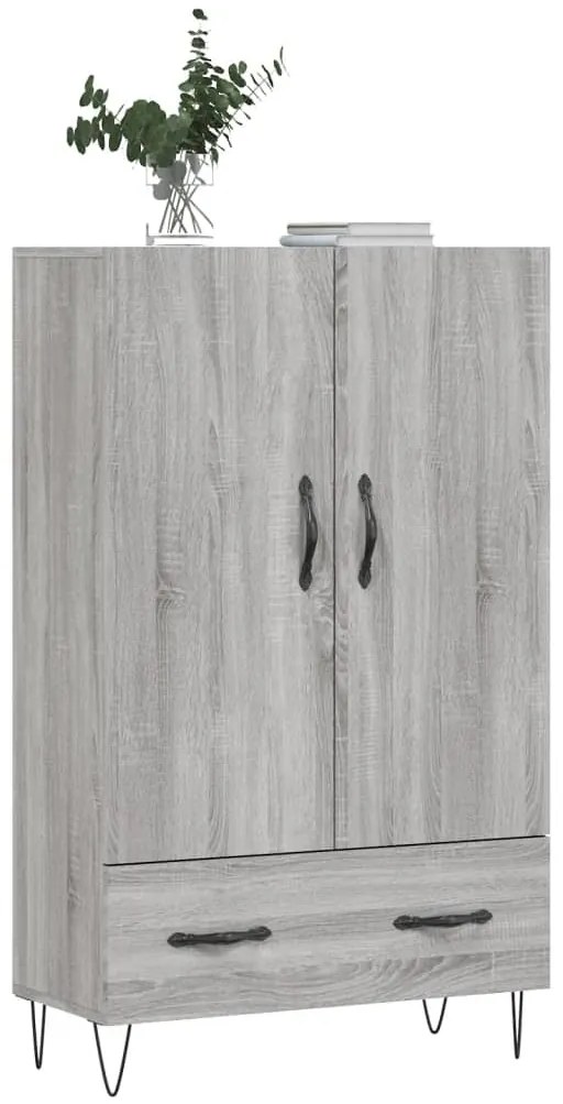 Armário alto derivados de madeira 69,5x31x115cm cinza sonoma