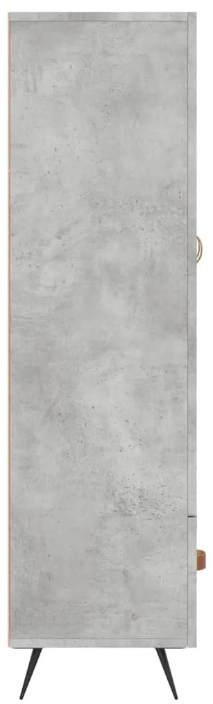Aparador alto 69,5x31x115 cm derivados de madeira cinza-cimento