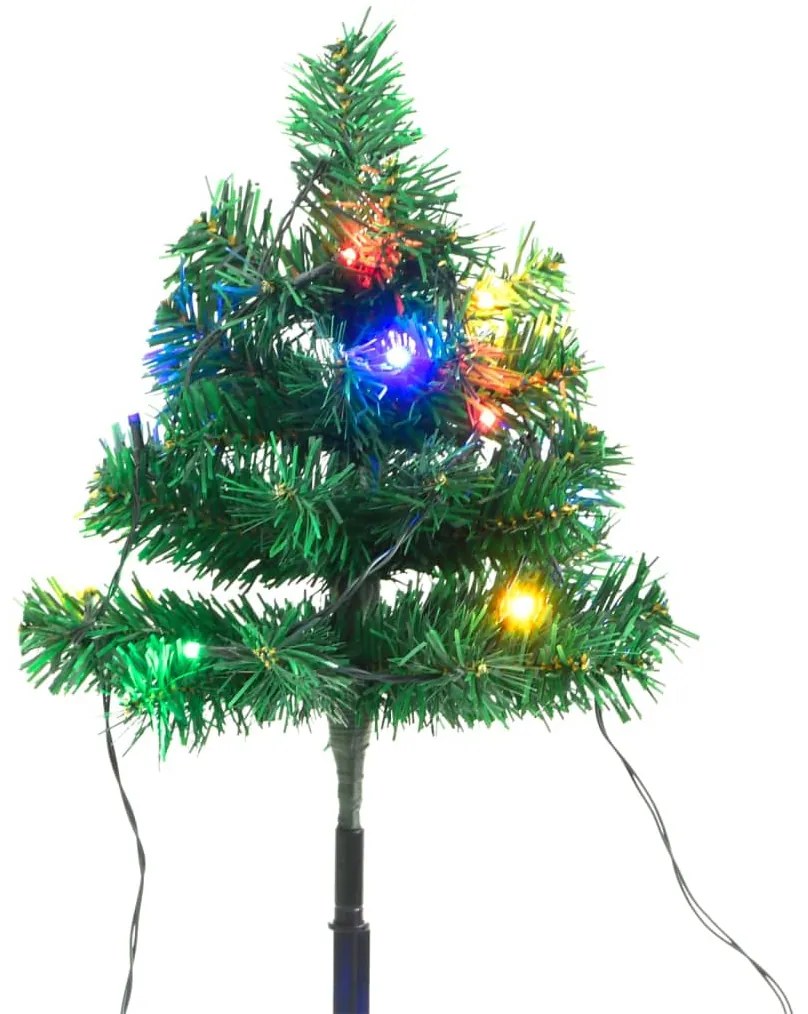 Árvores de Natal de caminho 6 pcs 45 cm PVC luzes LED multicor