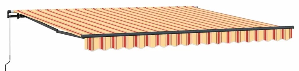Toldo Retrátil amarelo e laranja 400 × 300 cm Tecido e metal
