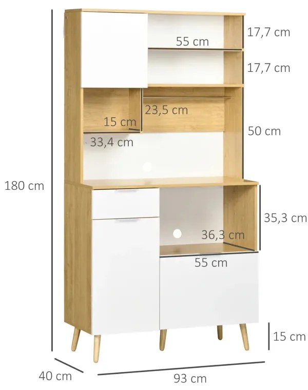 Armário Alto de Cozinha Cambert - Design Nórdico