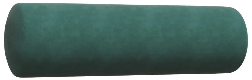 4 pcs conjunto sofás com almofadões e rolos veludo verde-escuro