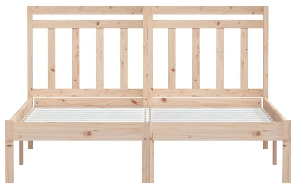 Estrutura de cama casal 135x190 cm madeira maciça