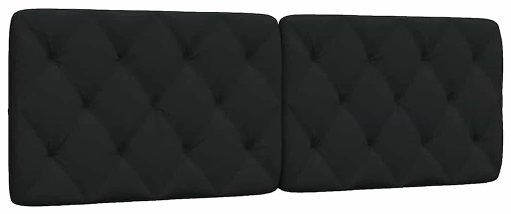 vidaXL Almofadão de cabeceira 160 cm tecido preto