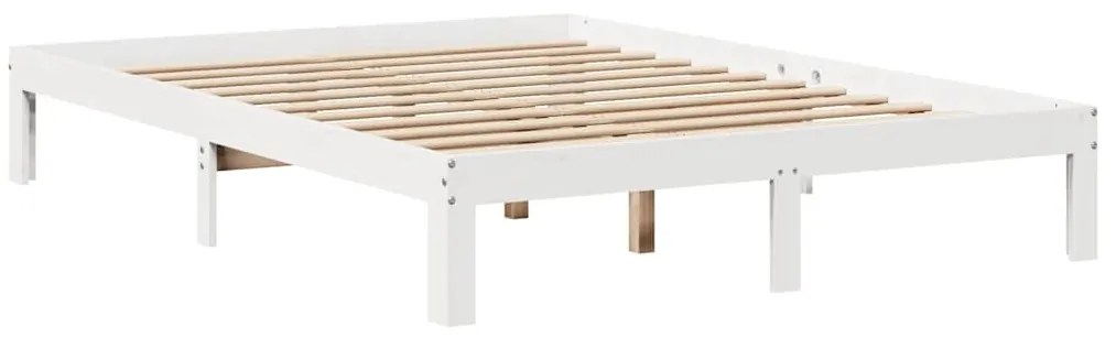 Estrutura de cama com gavetas 160x200 cm pinho maciço branco