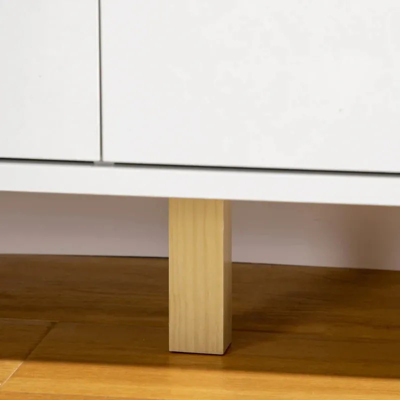 Cómoda de 6 Gavetas Lukes com 120 cm - Branco - Design Nórdico