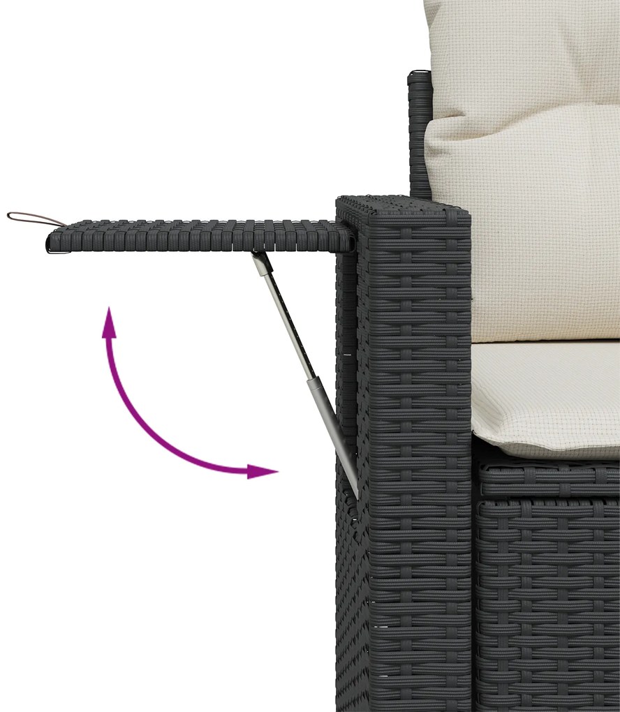 Conjunto de Sofá de Jardim de 10 Peças com Almofadas de Rattan Poliést