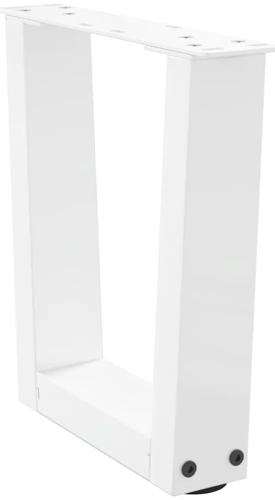 Pés para mesa de centro em V, 2 peças, branco, 40x(30-31,3) cm, aço