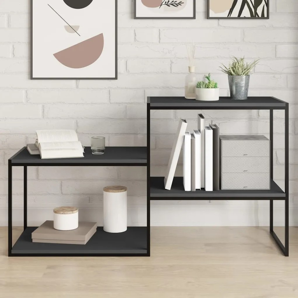 vidaXL Prateleiras para estante 4 pcs 60x40x1,5cm contraplacado cinza