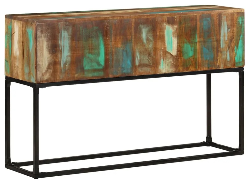 Mesa consola 120x30x75 cm madeira recuperada maciça
