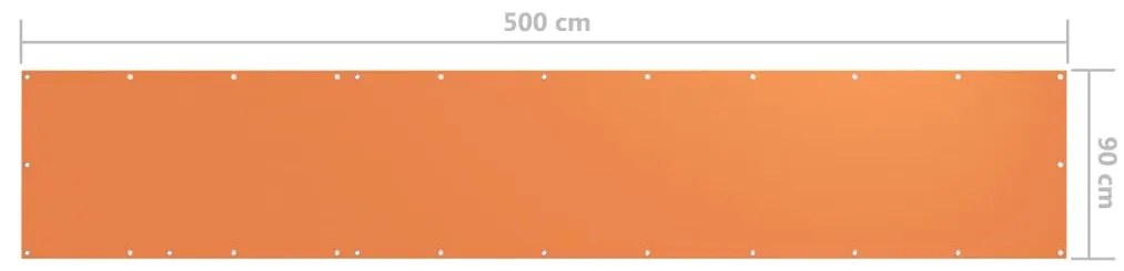 Tela de varanda 90x500 cm tecido Oxford laranja