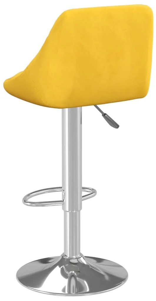 Bancos de bar 2 pcs veludo amarelo mostarda