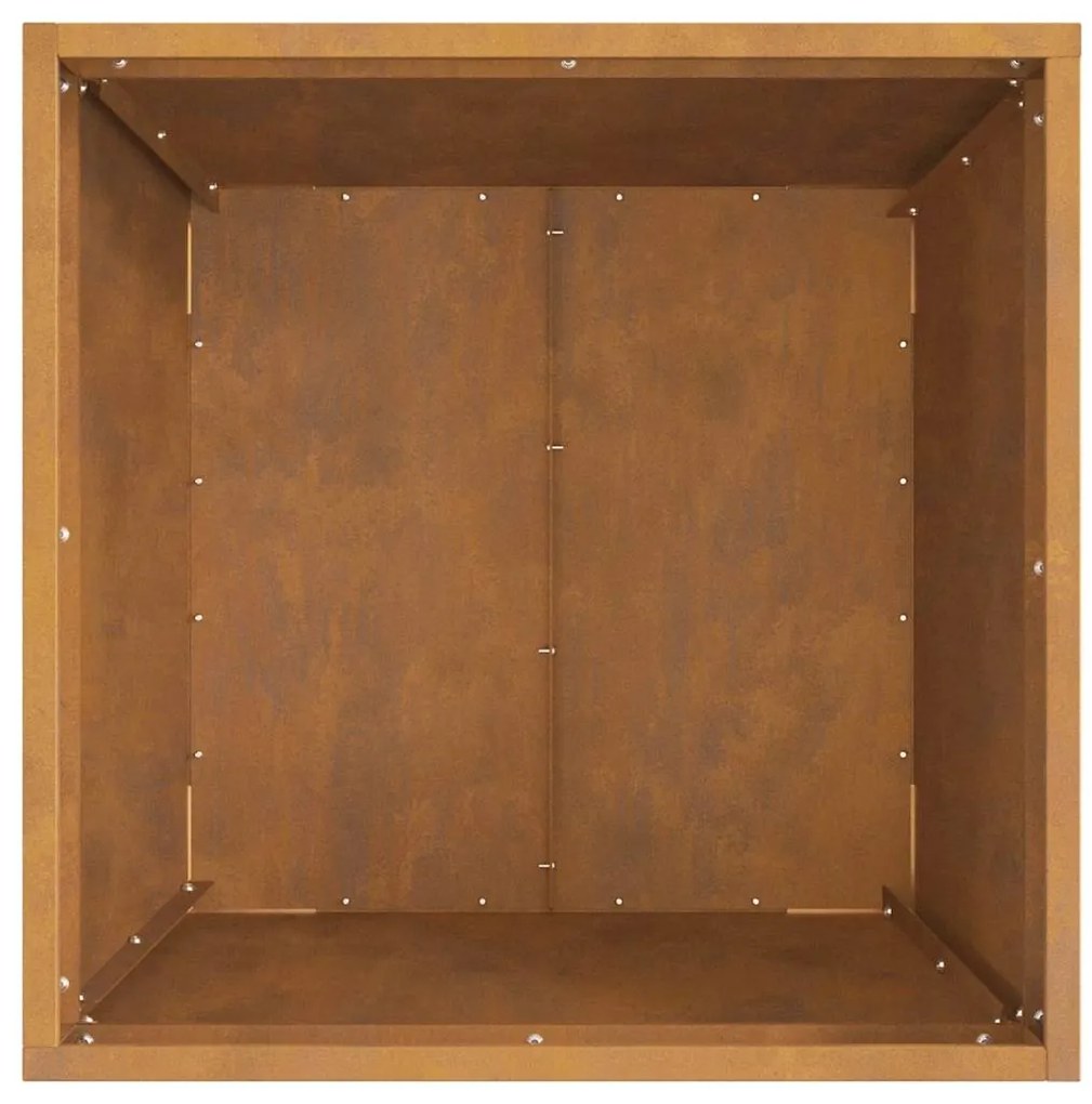 Fogueira Quadrada vidaXL 50x50x30 cm Aço Carbonizado